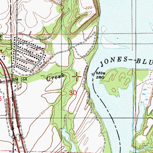 Topographic Map of Cooters Pond Park, AL