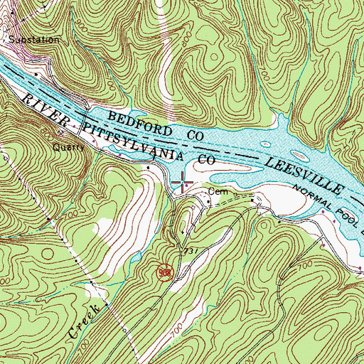 Topographic Map of Tanker Creek, VA