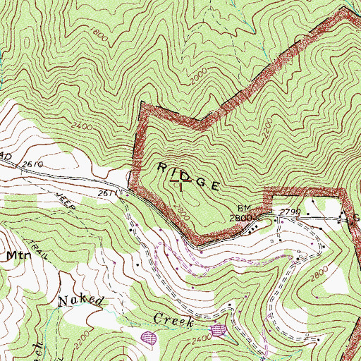 Topographic Map of Tanners Ridge, VA