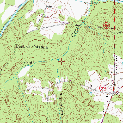 Topographic Map of Tanyard Branch, VA