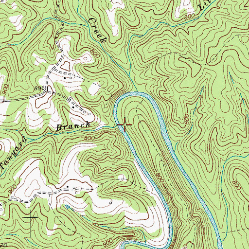 Topographic Map of Tanyard Branch, VA