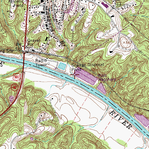Topographic Map of Tanyard Branch, VA