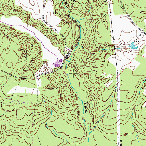 Topographic Map of Tanyard Run, VA
