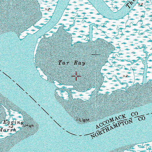 Topographic Map of Tar Bay, VA