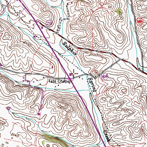 Topographic Map of Tate Chapel, VA