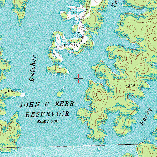 Topographic Map of Tates Branch, VA