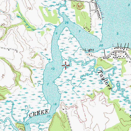 Topographic Map of Taylors Creek, VA