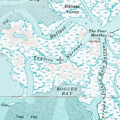 Topographic Map of Taylors Narrows, VA