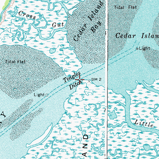 Topographic Map of Teagles Ditch, VA