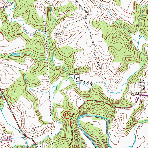 Topographic Map of Teels Creek, VA