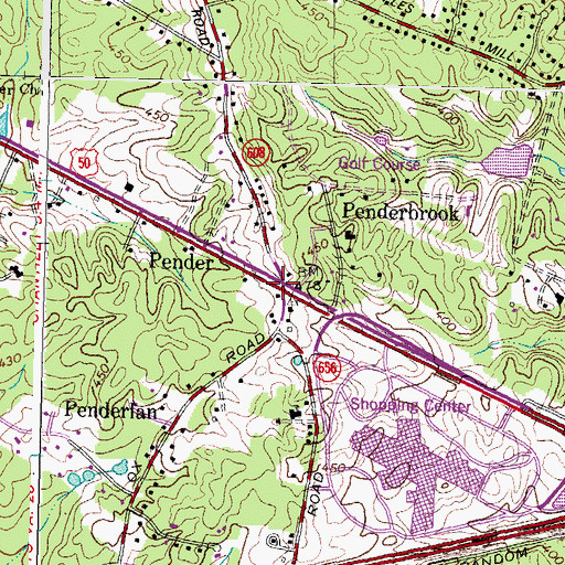 Topographic Map of Temple of God Church, VA