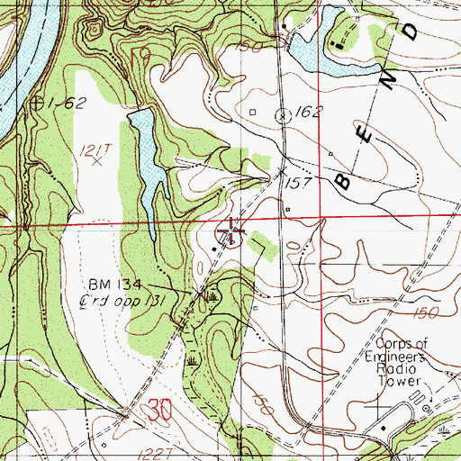 Topographic Map of Elam Church (historical), AL