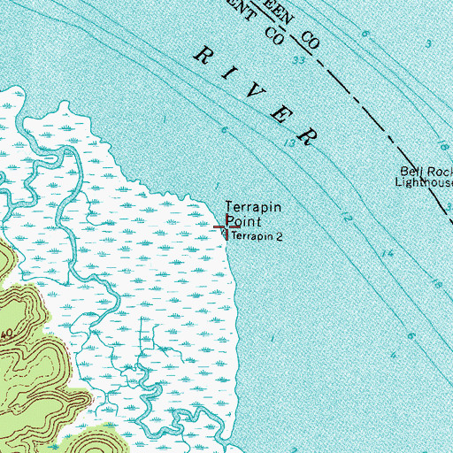 Topographic Map of Terrapin Point, VA