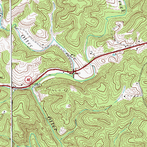 Topographic Map of Tharp Creek, VA