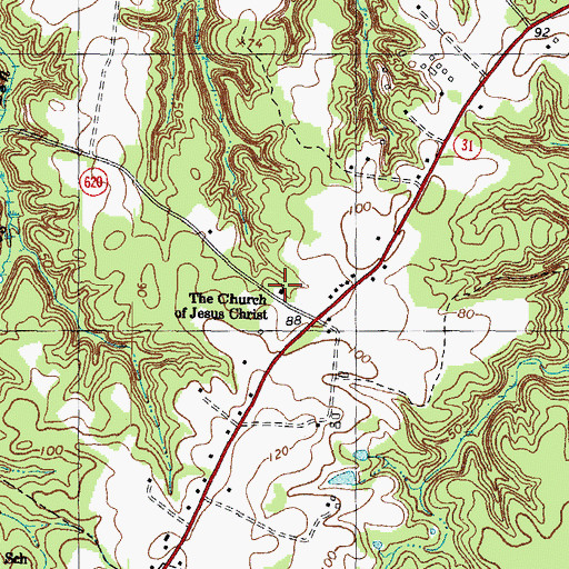 Topographic Map of The Church of Jesus Christ, VA