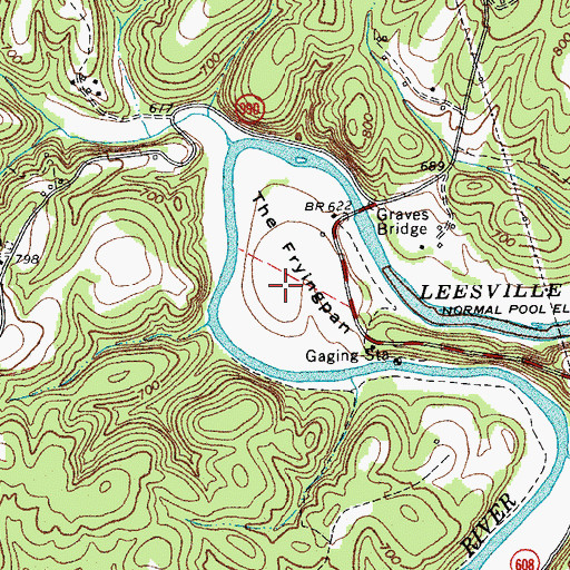 Topographic Map of The Fryingpan, VA