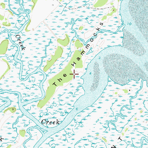 Topographic Map of The Hammocks, VA