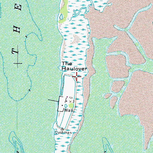 Topographic Map of The Haulover, VA
