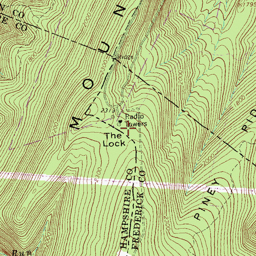 Topographic Map of The Lock, VA
