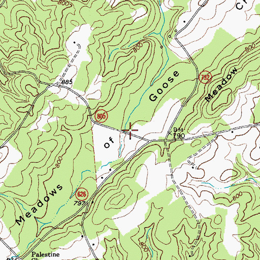 Topographic Map of The Meadows of Goose Creek, VA