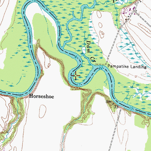 Topographic Map of The Meadows, VA