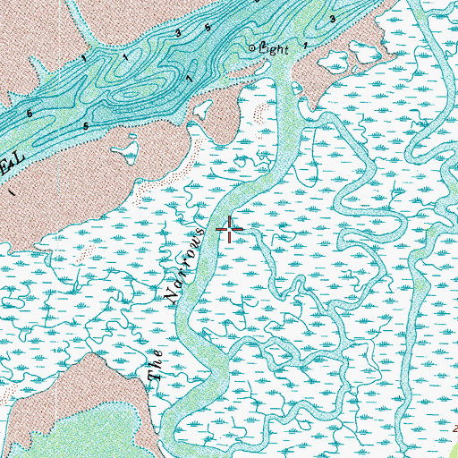 Topographic Map of The Narrows, VA