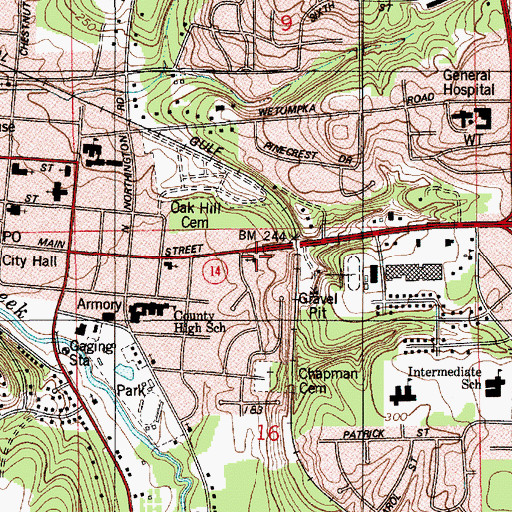 Topographic Map of Fountain City Baptist Church, AL