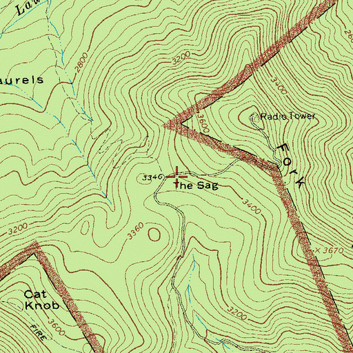 Topographic Map of The Sag, VA