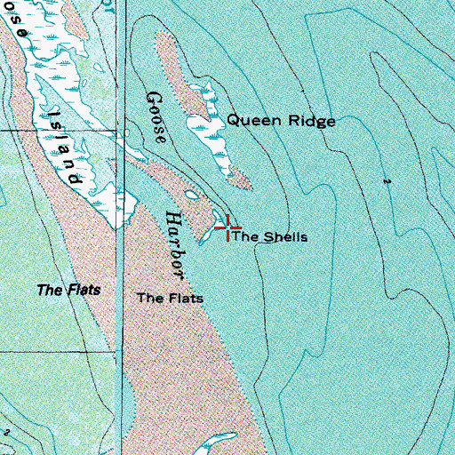 Topographic Map of The Shells, VA