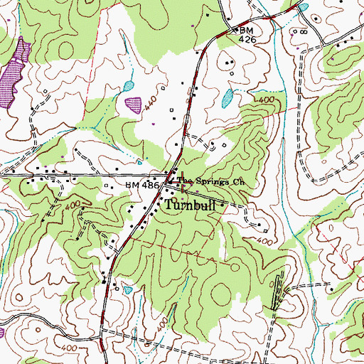 Topographic Map of The Springs Church, VA