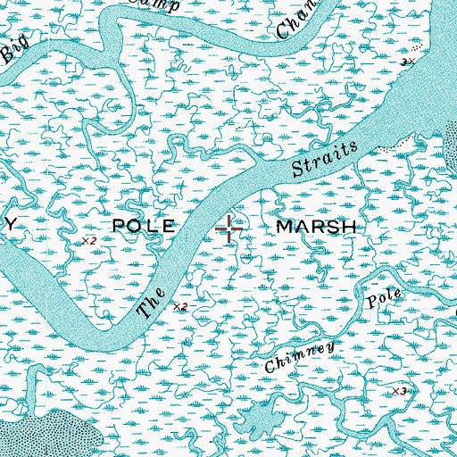 Topographic Map of The Straits, VA