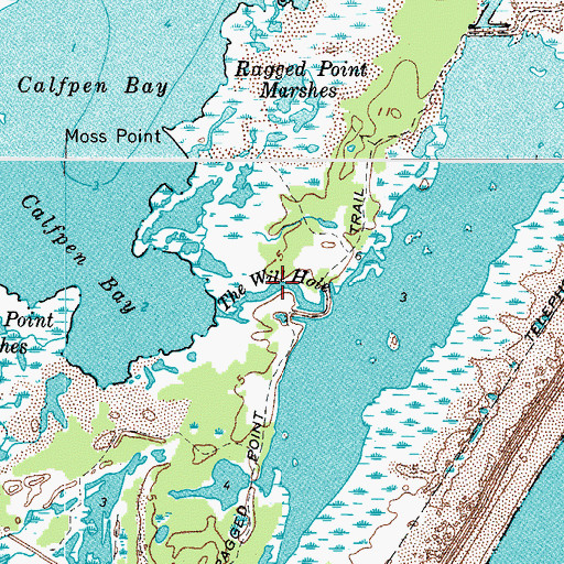 Topographic Map of The Will Hole, VA