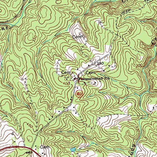 Topographic Map of Thessalonian Church, VA