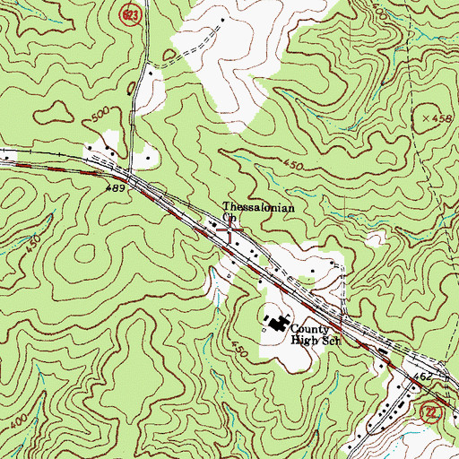 Topographic Map of Thessalonian Church, VA