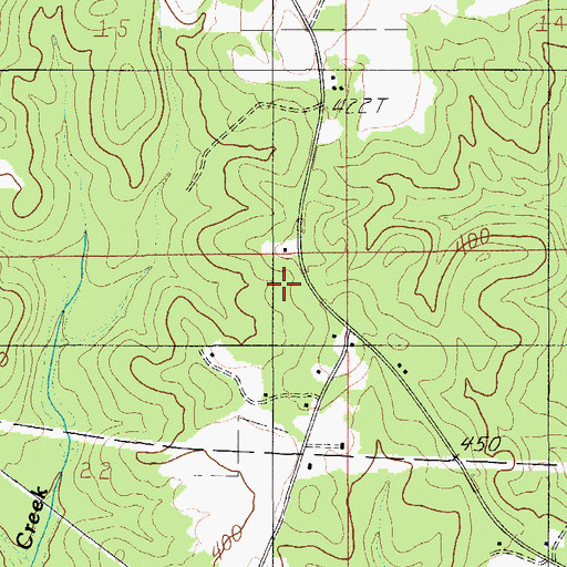 Topographic Map of Friendship Church, AL
