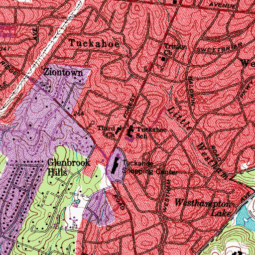 Topographic Map of Third Church, VA