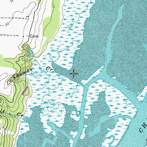 Topographic Map of Thomas Creek, VA