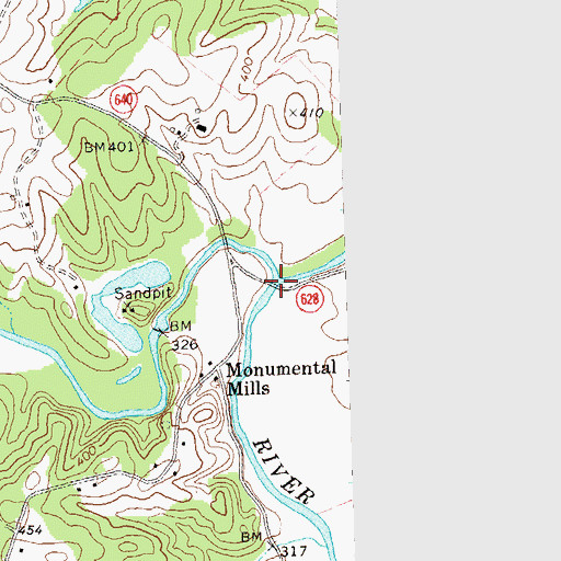 Topographic Map of Thornton River, VA