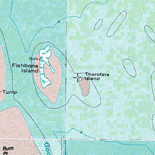 Topographic Map of Thorofare Island, VA