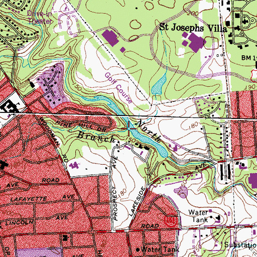 Topographic Map of Thorpe Branch, VA