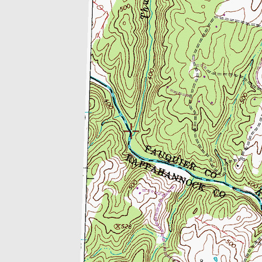 Topographic Map of Thumb Run, VA