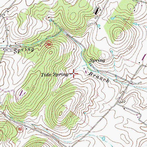 Topographic Map of Tide Spring, VA