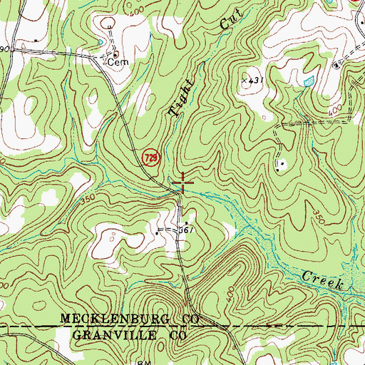 Topographic Map of Tight Cut Branch, VA