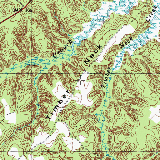 Topographic Map of Timber Neck, VA