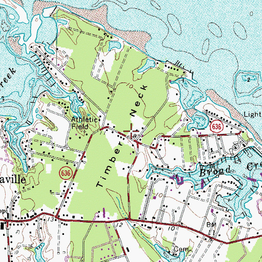 Topographic Map of Timber Neck, VA
