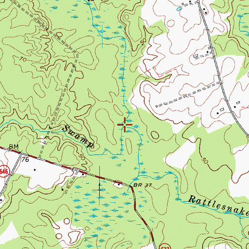 Topographic Map of Timber Swamp, VA
