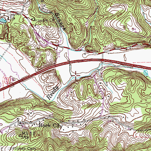 Topographic Map of Timbertree Branch, TN