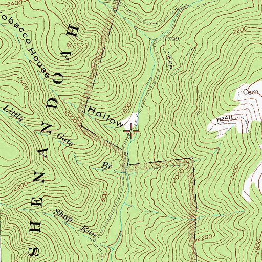 Topographic Map of Tobacco House Hollow, VA