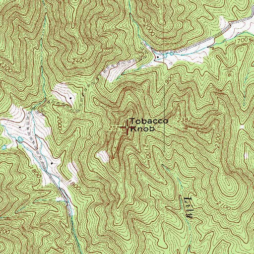 Topographic Map of Tobacco Knob, VA