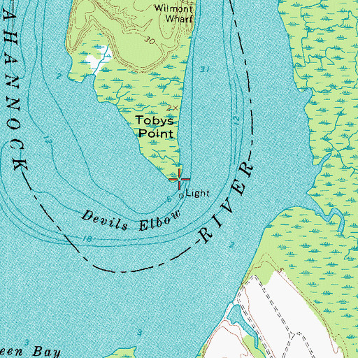 Topographic Map of Tobys Point, VA